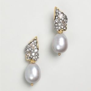 Alexis Bittar Solanales Crystal & Pearl Drop Earrings